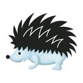 Spiky Blue Hedgehog Black Quills Cute Forest Creature Royalty Free Stock Photo
